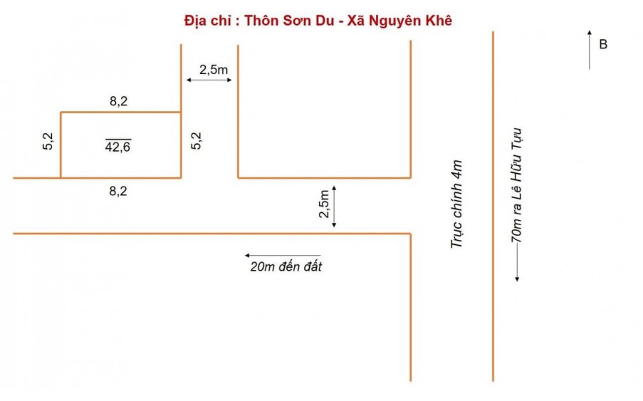 BÁN ĐẤT SƠN DU - NGUYÊN KHÊ 42M - OTO VÀO GIÁ 1,7 TỶ