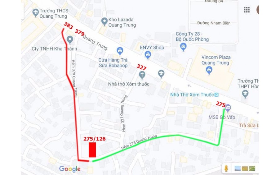 Cho thuê nhà nguyên căn MT hẻm 275 Quang Trung, Phường 10, Gò Vấp.