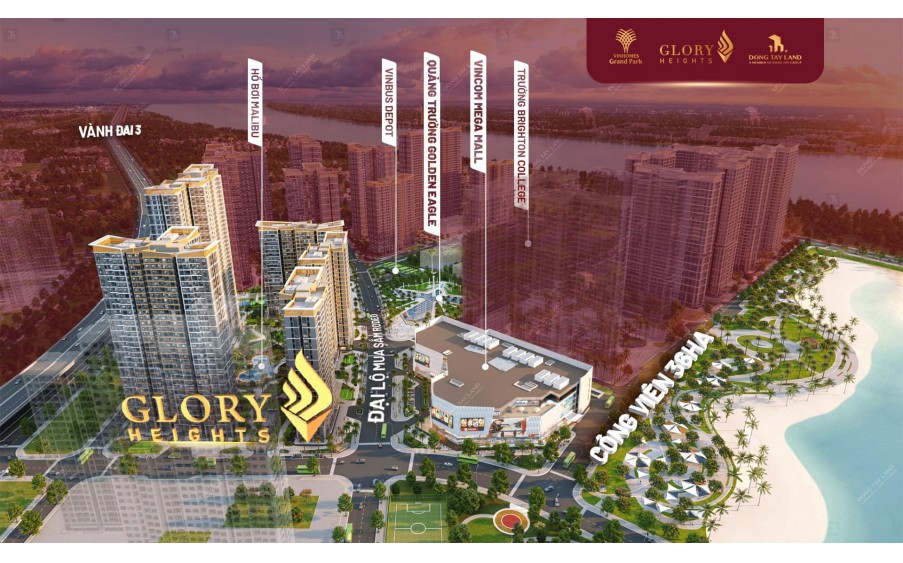 mở bán căn hộ glory heights cách tttm vincom  chỉ 20 bước chân