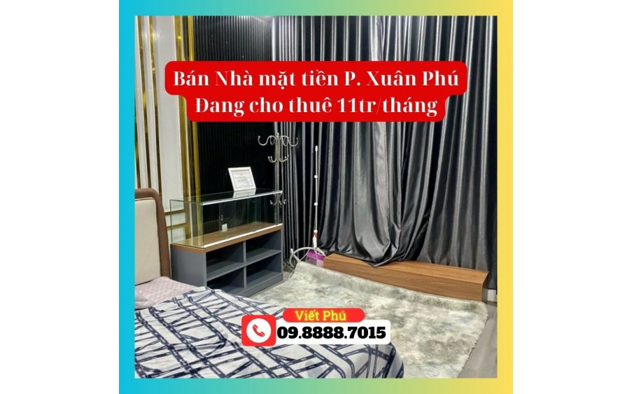 BÁN NHÀ MẶT TIỀN NGUYỄN ĐỖ CUNG, XUÂN PHÚ - ĐANG CHO THUÊ 11 Tr/Tháng - GIÁ CHỈ 3.8X TỶ!