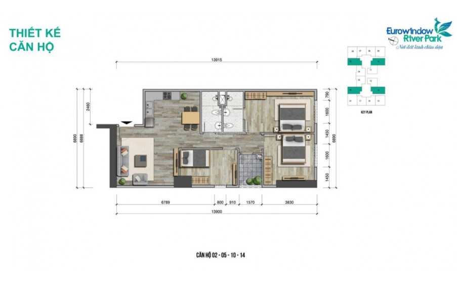 Cần bán nhanh căn hộ 3PN, view thoáng, các phòng nhiều ánh sáng, giá 