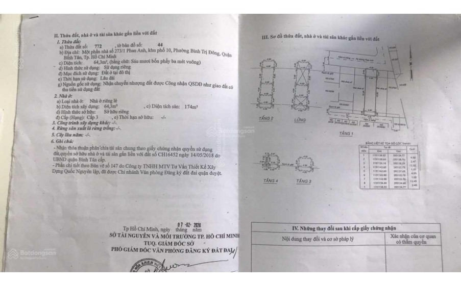 Bán nhà 3 lầu và kho sản xuất đường Phan Anh 321m2 giá 22,5 tỷ đã tách ra 5 sổ