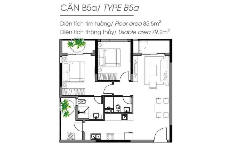 Duy nhất căn hộ cao cấp Quận Tân Phú 85m2 chỉ 4,5 tỷ