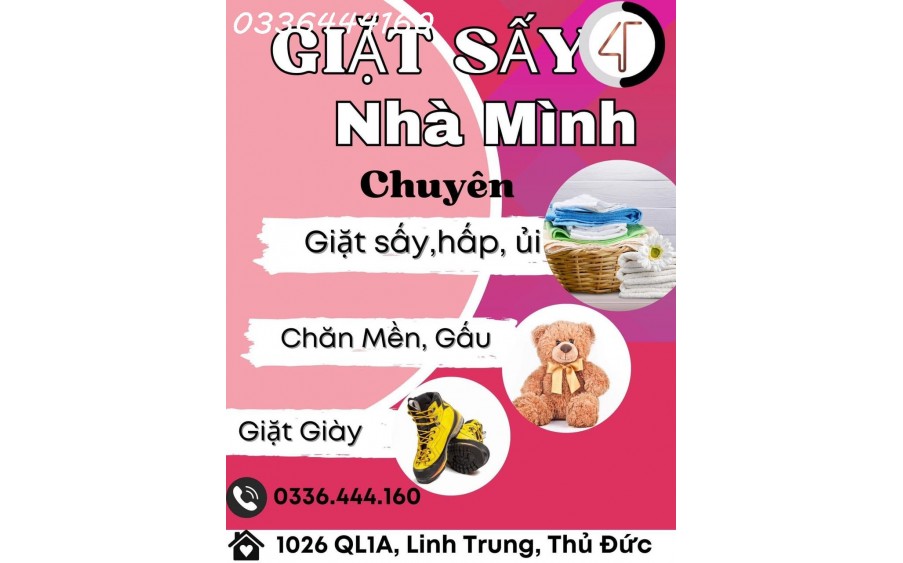 GIẶT SẤY NHÀ MÌNH - TIỆM GIẶT NHÀ MÌNH XIN CHÀO! Địa chỉ: 1026,QL1A, Phường Linh Trung,TP Thủ Đức