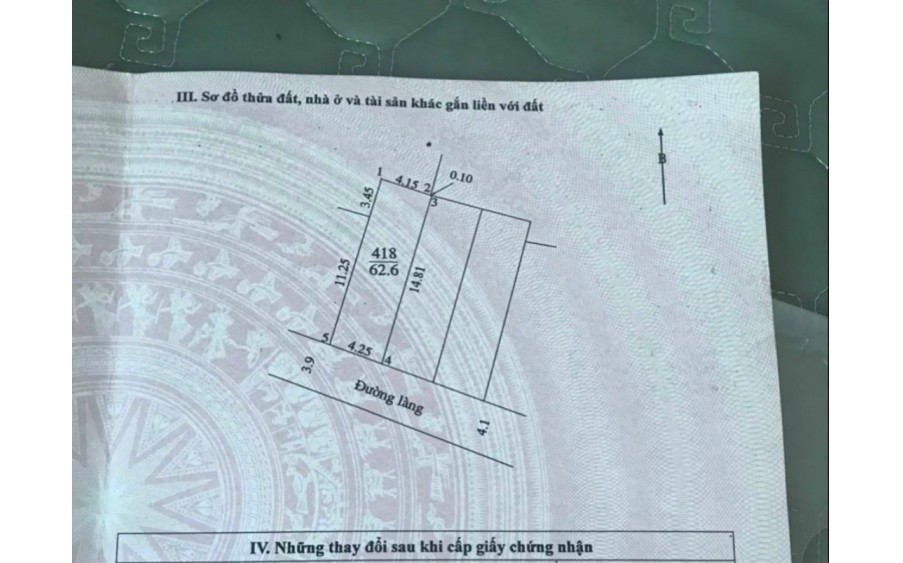 HƠN 1 tỷ Ô TÔ TẢI THÔNG giáp Chúc Sơn.
 Diện tích: 62,6m
- Đường OTO thông vòng quanh. 
Cách đường quốc lộ 6 chỉ 150m, ngay gần huyện uỷ, trường