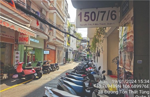 Nhà ở 82,5m2, 1 trệt 2 lầu + sân thượng - Hẻm 150 Nguyễn Trãi, phường Bến Thành, Quận 1.