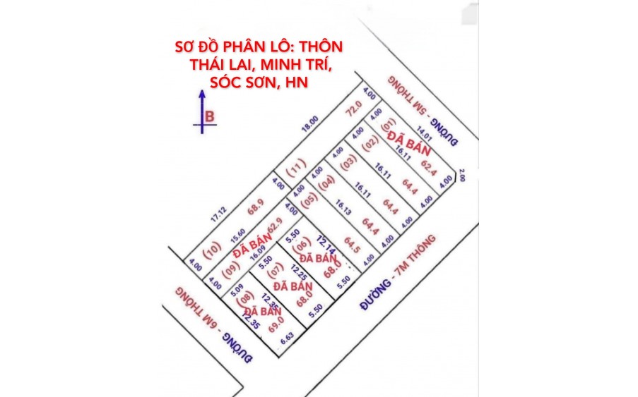 Cần tiền nên bán gấp mấy mảnh đất sổ đỏ giá rẻ, DT từ 100 - 5000m gần khu CN sạch Minh trí, Sóc Sơn