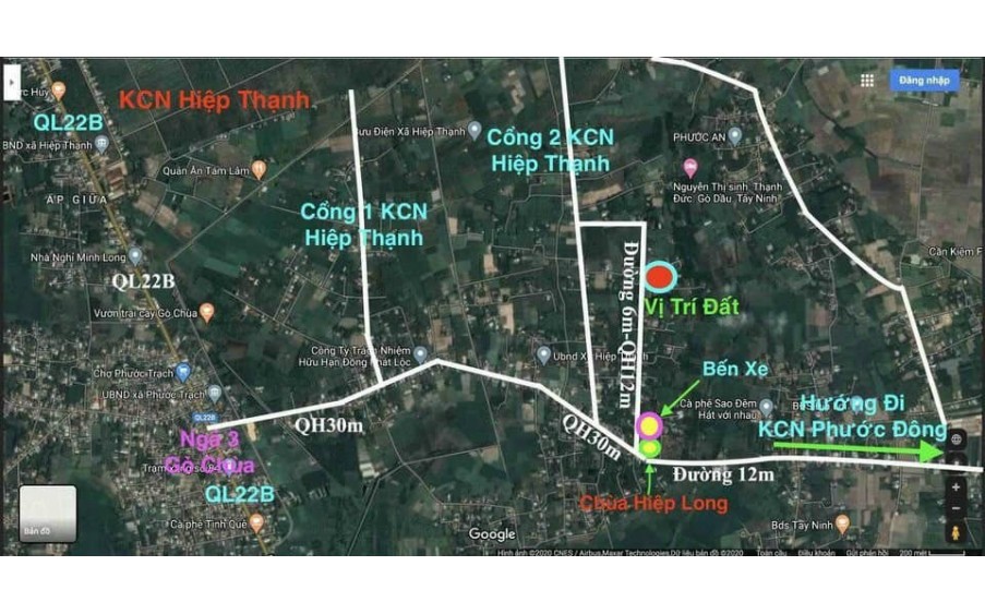 Bán đất gần KCN Hiệp Thạnh - Tây Ninh