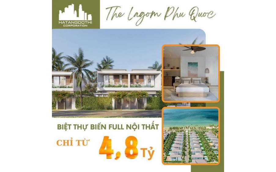 Bán biệt thự biển Bãi Trường 0987663865 The Lagom Villas  Phú Quốc chỉ từ 4,8 tỷ