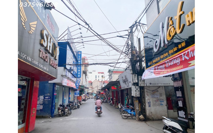 108m2 mặt đường lớn Kim Chung gần KCN Bắc Thăng Long, kinh doanh bỏ mặc, view hồ cực đỉnh.