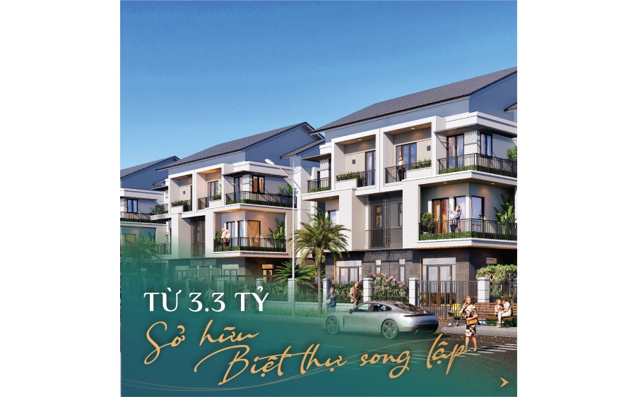 Vốn chỉ cần khoảng 3,3 tỷ sở hữu ngay căn biệt thự 180m2 tại Centa Riverside Zone 2 Vsip Từ Sơn.