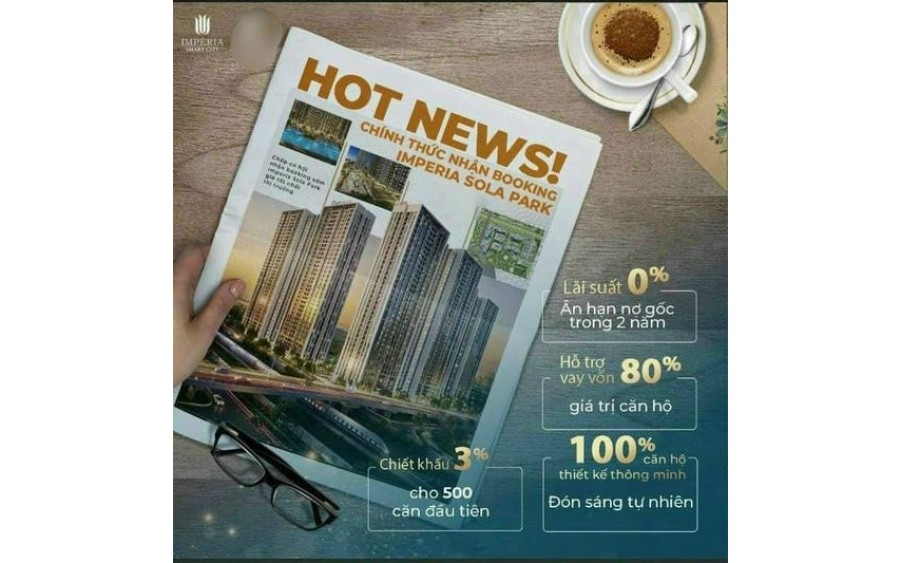 BÁN NHÀ TỪ MÓNG  -  Căn Hộ Imperia2 -  2PN - chỉ từ 2,9x tỷ. HTLS 24 tháng - hưởng trọn tiện ích Vinhomes Smart City