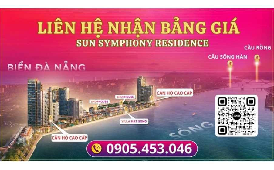 Căn hộ cao cấp Symphony NH hỗ trợ 70% 0% lãi suất 30 tháng, CK 20%, lâu dài, vốn ban đầu chỉ 1,1 tỷ