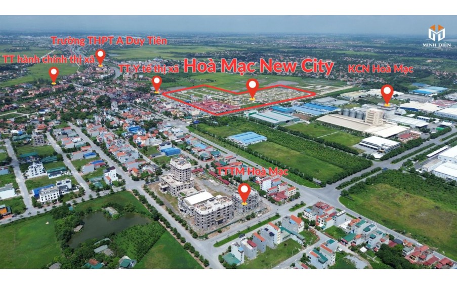 Quỹ hàng độc quyền dự án KĐT Hòa Mạc New City giá chỉ 19tr/m DT 100m2 sổ đỏ từng lô