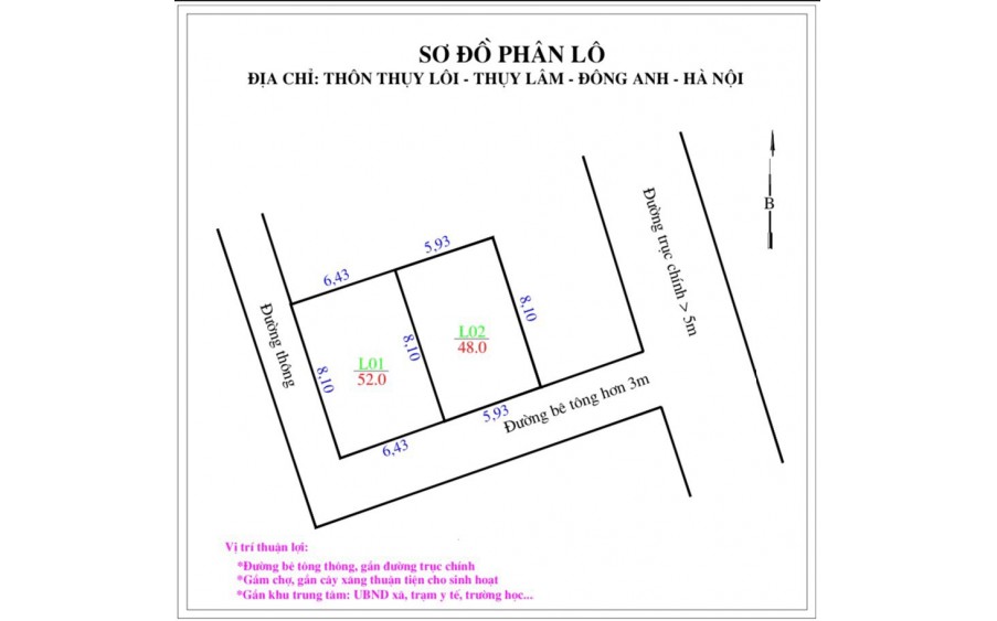 Cần bán đất kHu 5 thụy lôi giá siêu rẻ