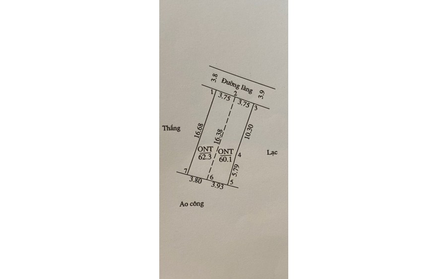 FO cắt bán 60-62m đất trục chính - xã ngọc hoà - chương mỹ . 
- diện tích lý tưởng , mặt tiền 3,75 nở hậu vượng tài lộc 
- đường xe tải thông