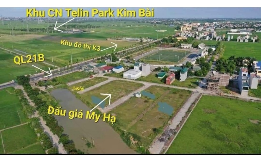 Chính chủ bán đất đấu giá My Hạ 2 mặt đường nhìn ra QL21B giá chỉ 4xtr/m