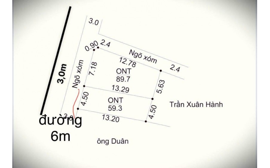 Hàng F0 cắt bán 59,3m2 đường 2  Ô TÔ tránh nhau Trung tâm Chúc Sơn.
- Diện tích: 59,3m - đường 2 ô tô tránh
- Nằm ngay sát Trường học cấp 1,2 
- xung