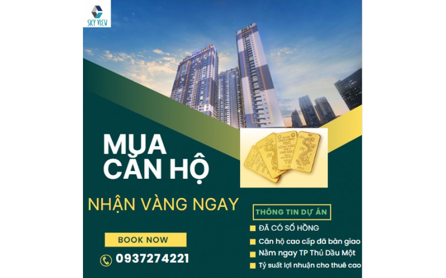 Chính chủ bán lỗ C - Sky View 2PN 80m2, giá 1.8 tỷ đóng 30% nhận nhàn ngay sổ hồng riêng từng căn