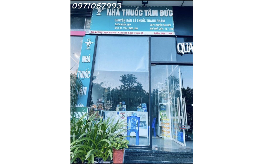 Sang nhượng nhà thuốc khu ngoại giao đoàn -phường Xuân tảo - Bắc từ liêm -TP HN