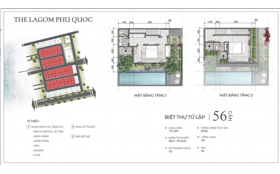 Biệt thự biển  Bãi Trường THE LAGOM PHU QUÓC 0987663865 chỉ từ 4,8 tỷ CHÌA KHOÁ TRAO TRAY  bàn giai nhận full nội thất kèm bể bơi