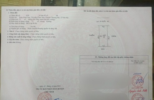 Ninh Sơn, tt Chúc Sơn, Chương Mỹ, 72m2, giá 2.x tỷ, tk1, ô tô tránh, kinh doanh, gần Ql6
