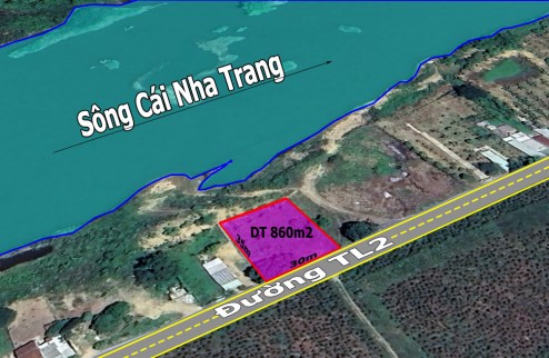 Bán đất Diên Thọ Diên Khánh mặt tiền đường TL2 view sông Cái Nha Trang