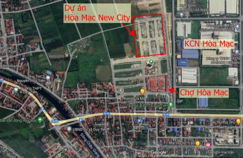 Quỹ hàng độc quyền dự án KĐT Hòa Mạc New City giá chỉ 19tr/m DT 100m2 sổ đỏ từng lô