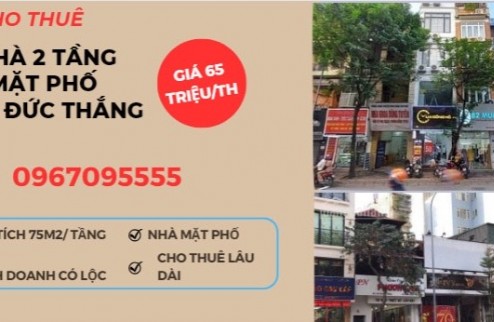 Chính chủ cho thuê lâu dài nhà 2 tầng mặt phố Tôn Đức Thắng,nhà mặt phố kd có lộc