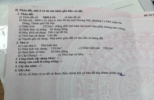 Chính chủ bán biệt thự An Khang- La Khê-Hà Đông căn siêu đẹp. Giá tốt