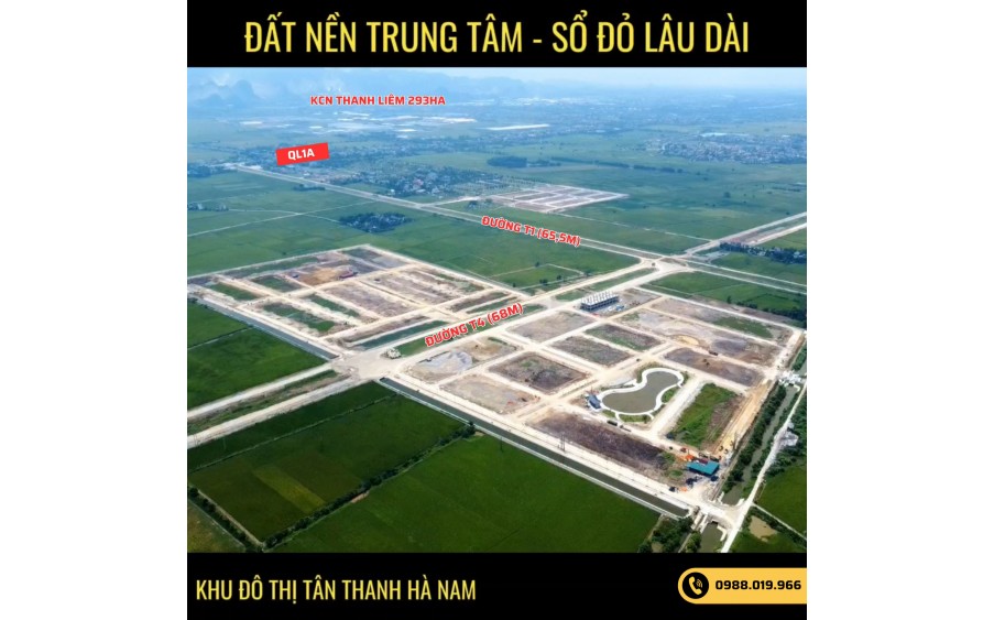 Bán đất khu đô thị Tân Thanh Elite City huyện Thanh Liêm, Hà Nam - LH: 0988019966