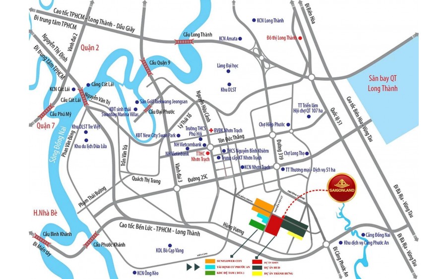 Saigonland Nhơn Trạch Cập nhật giá bán đất nền dự án Hud Nhơn Trạch Đồng Nai - Đất nền sân bay Long Thành và vùng ven TPHCM.