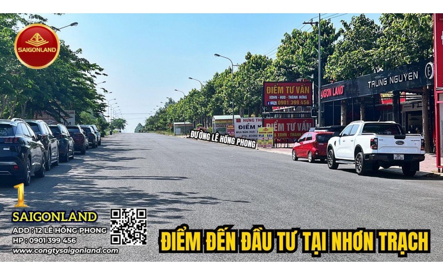Saigonland Cần bán nhanh nền Nhà Vườn  sổ sẵn dự án Hud Nhơn Trạch Đồng Nai diện tích 285m2 khu dân cư hiện hữu