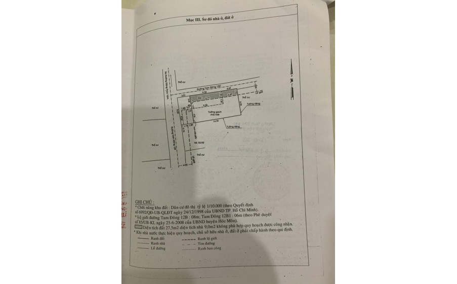 Bán nhà lô góc Tam Đông 12 HM, 148m2, N8.2m, Đ. 5m giá chỉ 4.x tỷ