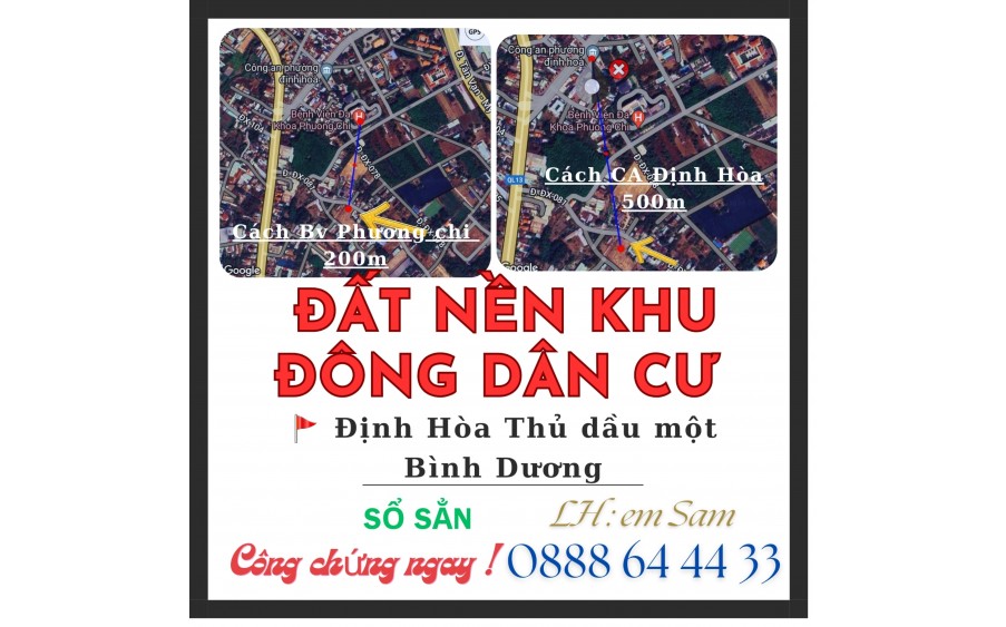 BÁN ĐÁT NÊN 177M2  ĐƯỜNG NHỰA 6.5M THỔ CƯ 60M2 GẦN BV PHƯƠNG CHI KHU ĐÔNG DÂN CƯ SỎ SẲN CÔNG CHỨNG NGAY