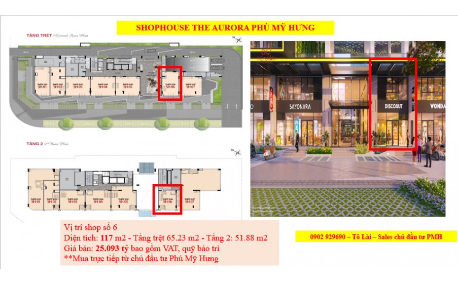 Shophouse mặt tiền đường Nguyễn Lương Bằng, ngang 8m,trực tiếp chủ đầu tư Phú Mỹ Hưng