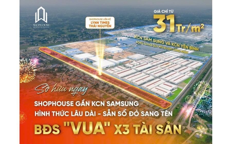 ĐẦU TƯ CHUNG CƯ HAY ĐẤT NỀN ĐỐI DIỆN KHU CÔNG NGHIỆP YÊN BÌNH SAM SUNG THÁI NGUYÊN