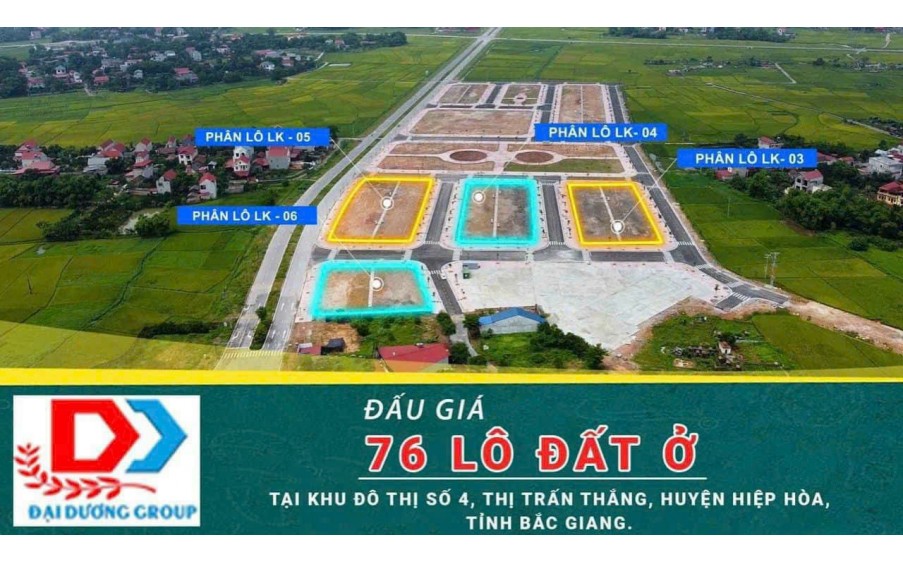 Đấu giá Khu dân cư số 4- TT Thắng- Hiệp Hoà- BG giá F0