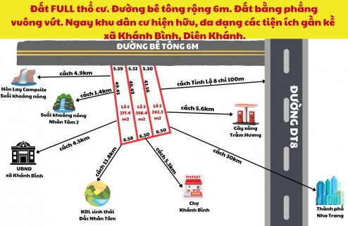 SIÊU HOT! BÁN NHANH 3 LÔ ĐẤT THỔ CƯ, CHÍNH CHỦ GIÁ SỐC TẠI KHÁNH BÌNH - KHÁNH VĨNH!