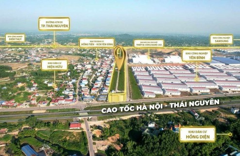 Đất nền đối diện KCN Phổ Yên, Thái Nguyên, DT 108m2, 2 mặt tiền
