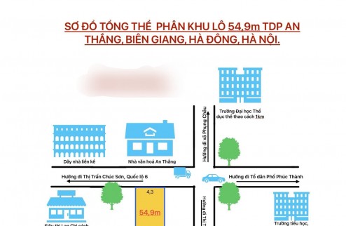 Cc gửi bán 55m2, 3.x tỷ, 2 mặt tiền, Đất trục chính kinh doanh, ô tô tại An Thắng, Biên Giang, Hà Đông, Hà Nội