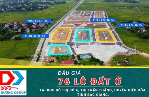 Đấu giá Khu dân cư số 4- TT Thắng- Hiệp Hoà- BG giá F0