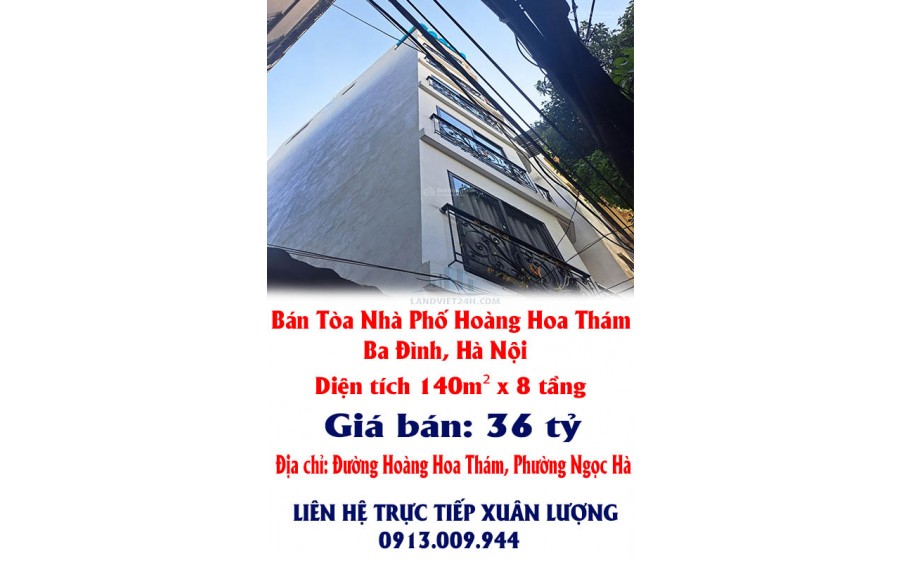 Chính Chủ Bán Tòa Nhà Phố Hoàng Hoa Thám, Ba Đình, Hà Nội