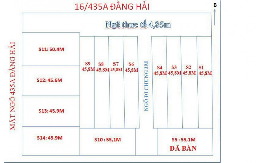 BÁN DÃY 5 căn 16/435A Đằng Hải, Hải An, Hải Phòng đang xây hoàn thiện.