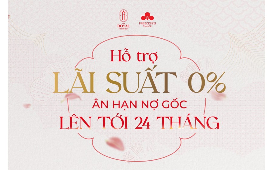 CĂN HỘ CAO CẤP THE ROYAL RESIDENCES - VINHOMES STAR CITY. HỖ TRỢ LÃI GỐC 24 THÁNG CHO 70% GTCH.. LH: 0966 343 969