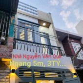 Nhà đẹp Nguyễn Văn Quá giáp GÒ VẤP_NGANG 5M, Rẻ 3TỶ...2 TẦNG,Sàn 80M2