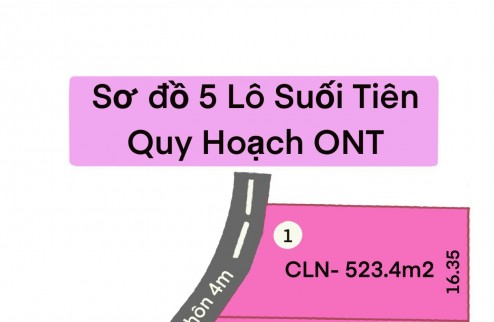 Mở Bán 5 Lô Đất Vườn Xoài Giá Rẻ chỉ 2,4tr/m2 ở Suối Tiên, Diên Khánh.