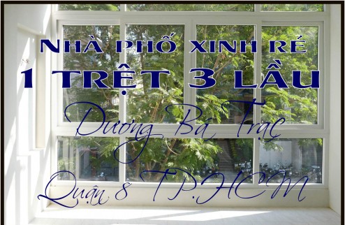 Nhà phố xinh rẻ 3.5 x 10.5m 1 trệt 3 lầu Dương Bá Trạc Q8 TP.HCM