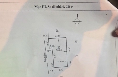 GIẢM 100TR - GIÁ MỚI 2.55 TỶ - Lũy Bán Bich - Tân Phú - 4.9 x 8.5