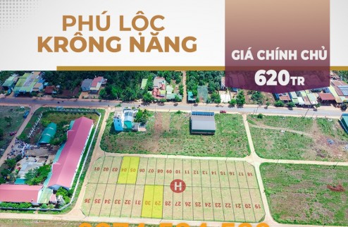 Bán lô đát Phú Lộc Krông Năng Đắk Lắk ngay gần cạnh Ủy Ban, chợ chỉ 668 Triệu/lô. Sẵn số đỏ full thổ cư